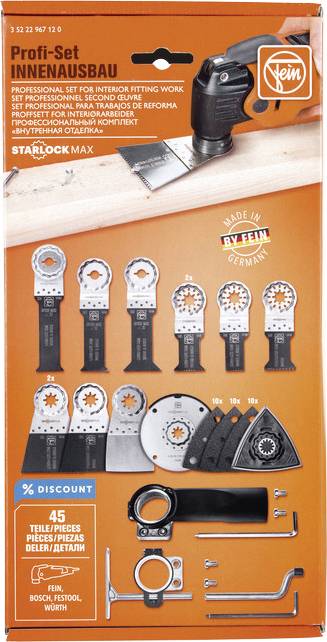 Fein 35222967120 Profi Set SL MAX INNENAUSBAU Multifunktionswerkzeug-Zubehör-Set 1 St.