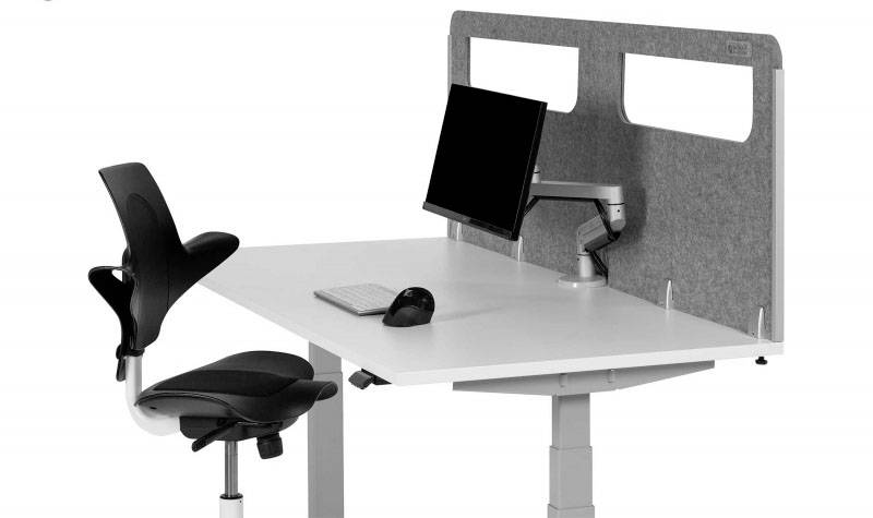 BakkerElkhuizen BNESSBLGY160 Bakker Tischrückwand rund o.Acrylfenster grau Rückseite