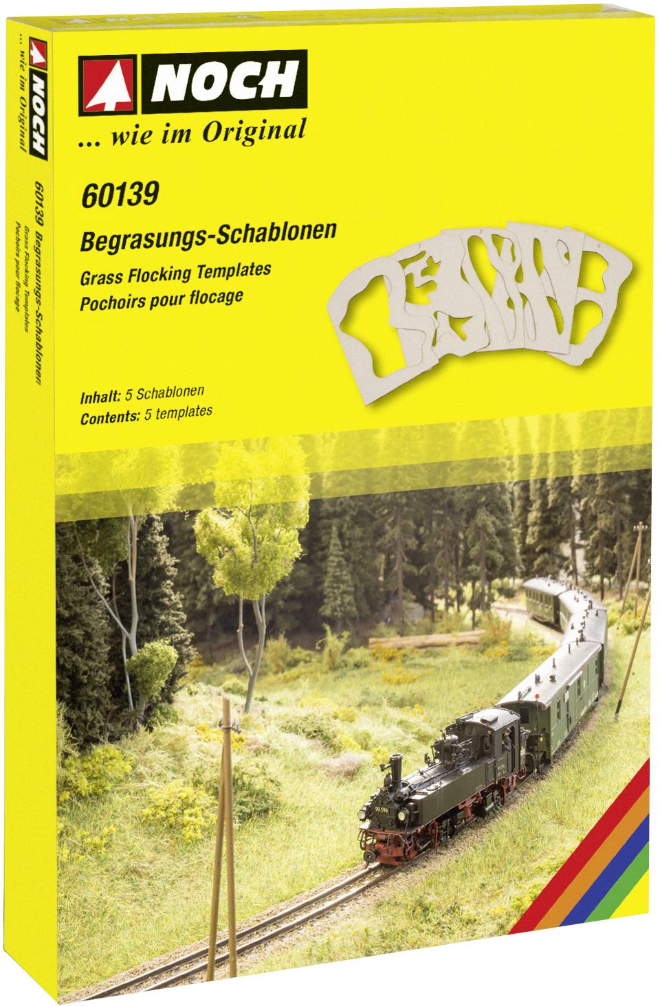NOCH 0060139 Begrasungs-Schablone 5teilig