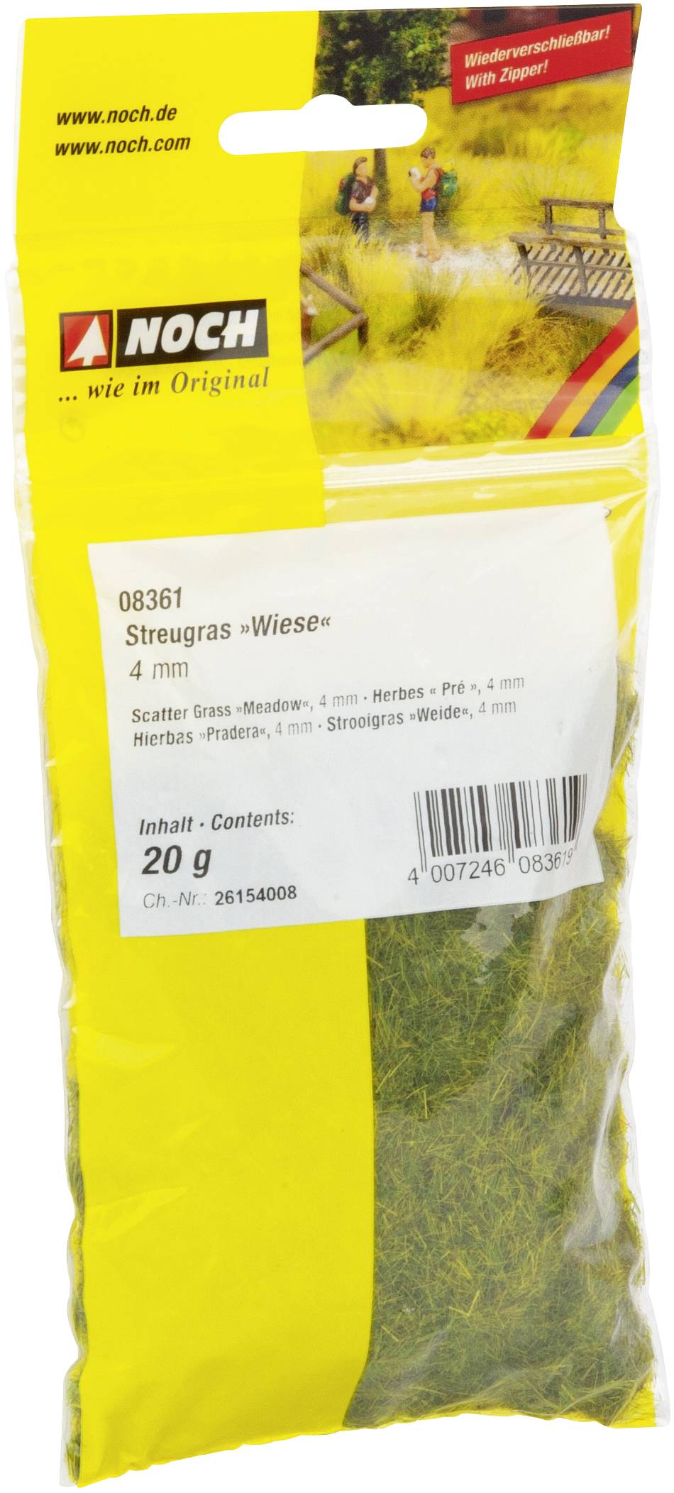 NOCH 0008361 Streugras Wiese 4 mm, 20g