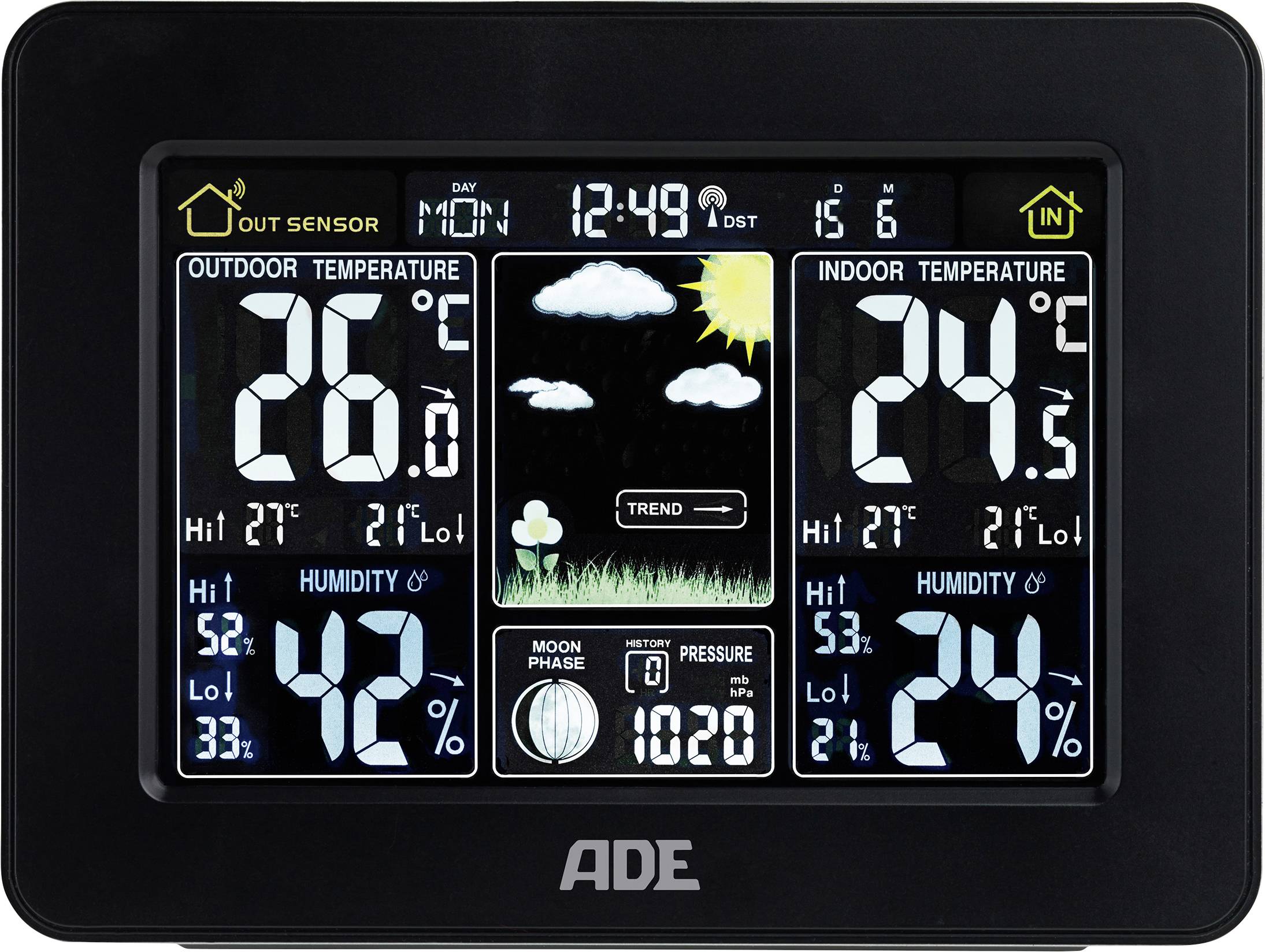ADE WS1914 Funk-Wetterstation