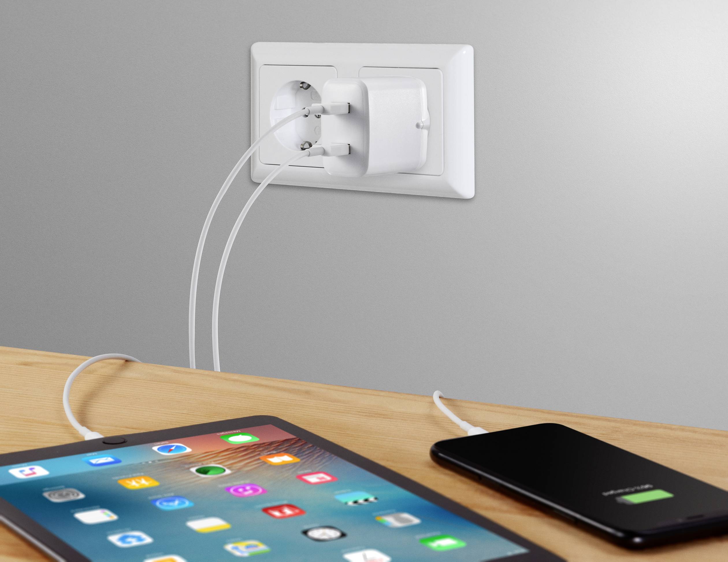 VOLTCRAFT UC-2AXX001 USB Ladegerät 24W Innenbereich Ausgangsstrom (max.) 4800mA 2 x 2x USB-A