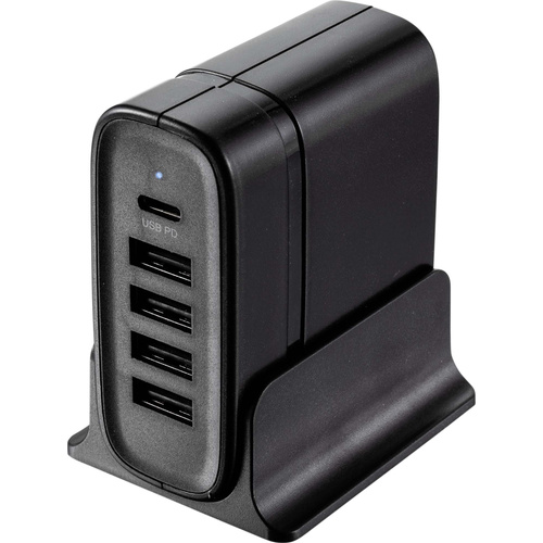 VOLTCRAFT UC-5ACX001 USB-Ladegerät 41.5W Steckdose Ausgangsstrom (max.) 4400mA Anzahl Ausgänge: 5 x USB, USB-C® Buchse USB Power