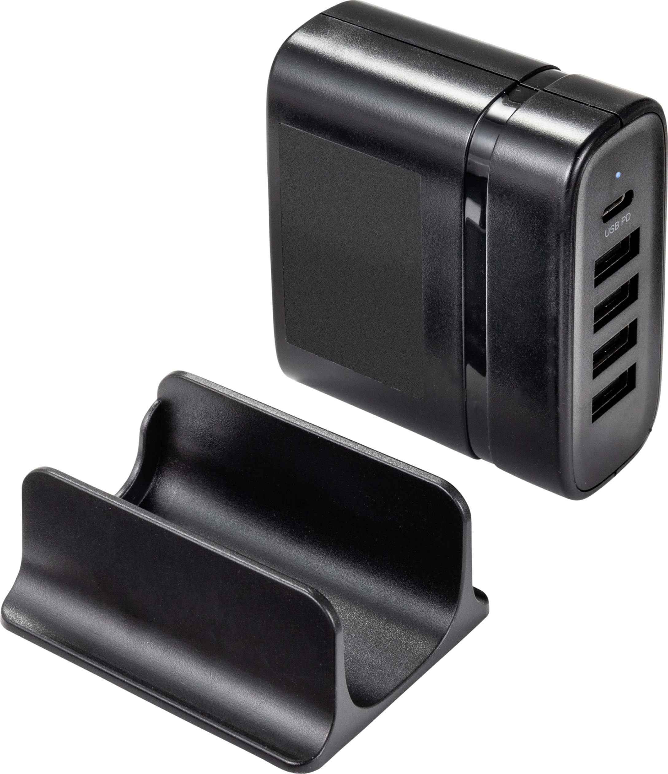 VOLTCRAFT UC-5ACX001 USB Ladegerät 41.5W 4x USB-A, 1x USB-C® USB PD Schwarz Innenbereich USB Power Delivery (USB-PD)