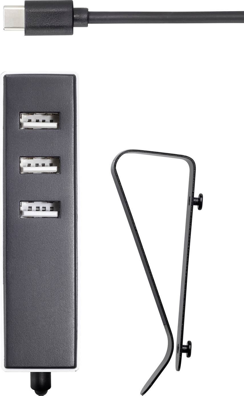 VOLTCRAFT UC-3AXX001 USB Ladestation 15.5 W 3x USB-A Weiß, Schwarz Innenbereich
