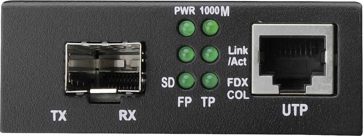 Digitus DN-82211 1 SFP, GBIC, LAN, LAN 10/100/1000 MBit/s, SFP Medienkonverter 1 / 10 GBit/s