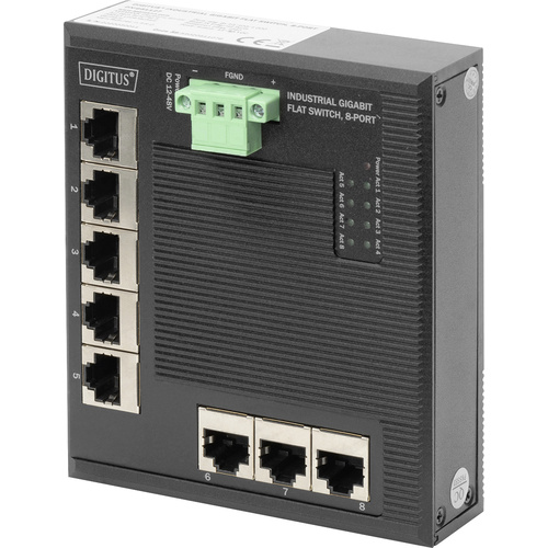 Digitus DN-651127 Industrial Ethernet Switch 8 Port 10 / 100 / 1000MBit/s