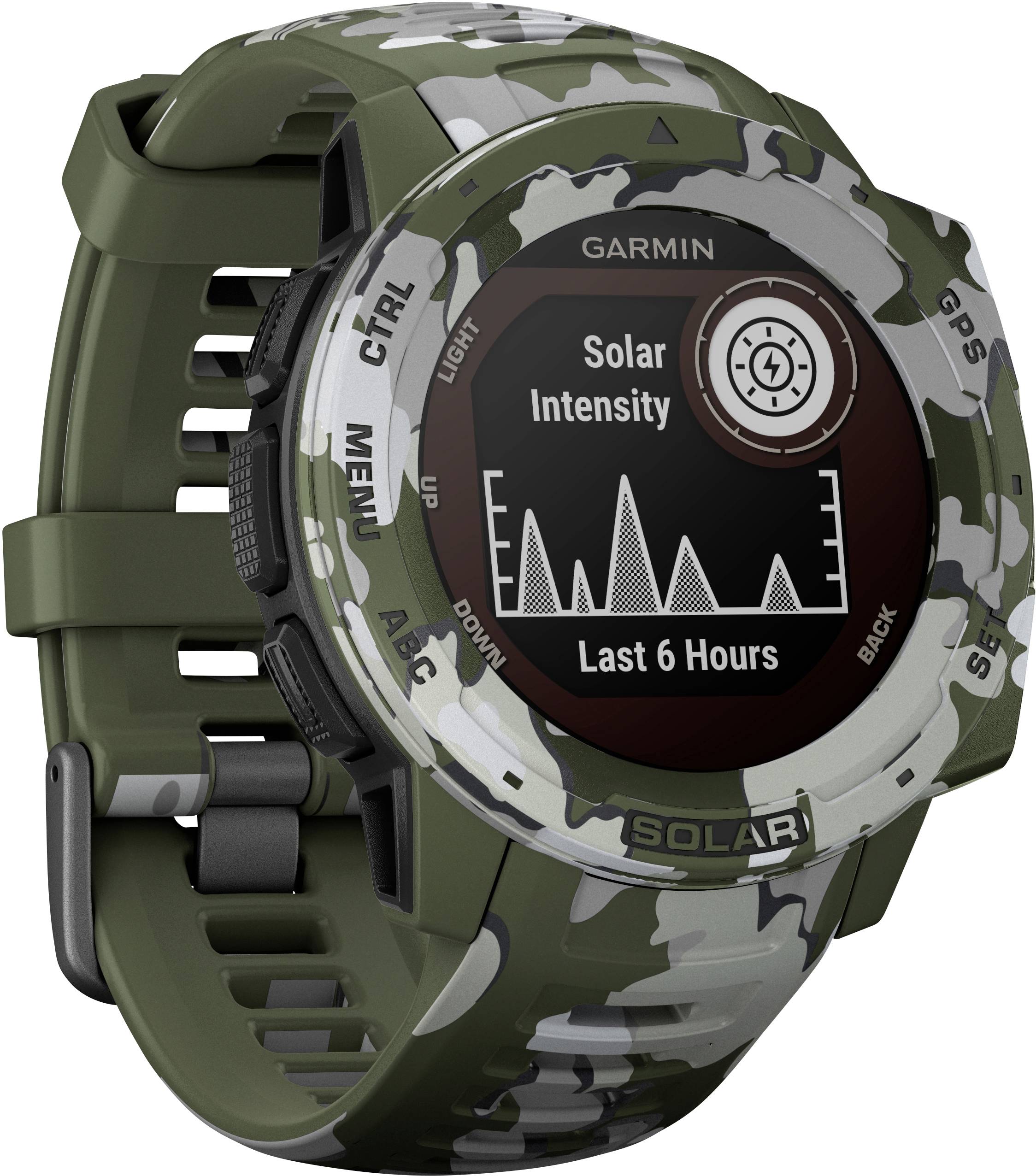 Garmin Instinct Solar Camo Smartwatch 45 mm Camouflage Grün