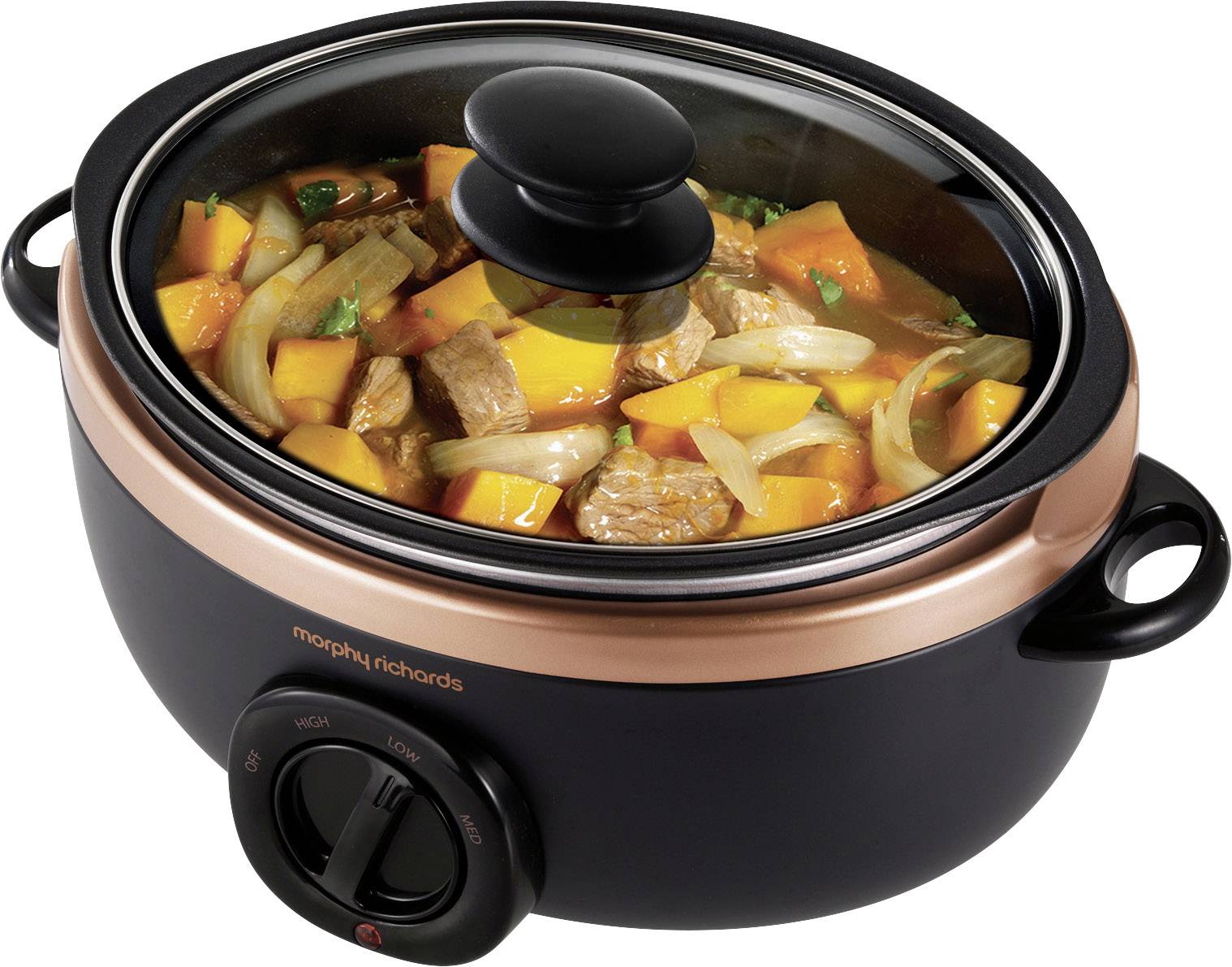 Morphy Richards Sear&Stew 3.5L 460016EE Slow Cooker Schwarz, Roségold