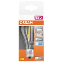 OSRAM HOMELIGHTING 4058075112308 LED EEK E (A - G) E27 Glühlampenform 6.5 W = 60 W Kaltweiß (Ø x L) 60 mm x 105 mm 1 St. OSRAM HOMELIGHTING 4058075112308 LED EEK E (A - G) E27 Glühlampenform 6.5 W = 60 W Kaltweiß (Ø x L) 60 mm x 105 mm 1 St.