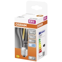OSRAM HOMELIGHTING 4058075112308 LED EEK E (A - G) E27 Glühlampenform 6.5 W = 60 W Kaltweiß (Ø x L) 60 mm x 105 mm 1 St. OSRAM HOMELIGHTING 4058075112308 LED EEK E (A - G) E27 Glühlampenform 6.5 W = 60 W Kaltweiß (Ø x L) 60 mm x 105 mm 1 St.