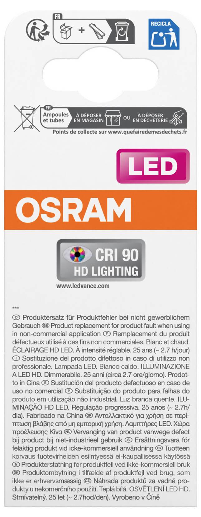 OSRAM HOMELIGHTING 4058075125940 LED EEK G (A - G) E14 Reflektor 5.9W = 60W Warmweiß (Ø x L) 53.5mm x 85mm dimmbar 1St.