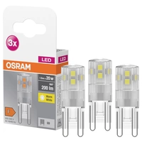OSRAM HOMELIGHTING 4058075450042 LED EEK F (A - G) G9 Kolbenform 1.9W = 20W Warmweiß (Ø x L) 14mm x 43mm 3St. OSRAM HOMELIGHTING 4058075450042 LED EEK F (A - G) G9 Kolbenform 1.9W = 20W Warmweiß (Ø x L) 14mm x 43mm 3St.