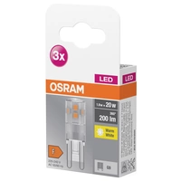 OSRAM HOMELIGHTING 4058075450042 LED EEK F (A - G) G9 Kolbenform 1.9W = 20W Warmweiß (Ø x L) 14mm x 43mm 3St. OSRAM HOMELIGHTING 4058075450042 LED EEK F (A - G) G9 Kolbenform 1.9W = 20W Warmweiß (Ø x L) 14mm x 43mm 3St.