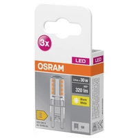 OSRAM HOMELIGHTING 4058075450073 LED EEK E (A - G) G9 Kolbenform 2.6 W = 30 W Warmweiß (Ø x L) 14 mm x 43 mm 3 St. OSRAM HOMELIGHTING 4058075450073 LED EEK E (A - G) G9 Kolbenform 2.6 W = 30 W Warmweiß (Ø x L) 14 mm x 43 mm 3 St.