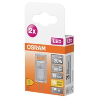 OSRAM HOMELIGHTING 4058075449800 LED EEK E (A - G) G4 Kolbenform 1.5W = 20W Warmweiß (Ø x L) 12mm x 33mm 2St. OSRAM HOMELIGHTING 4058075449800 LED EEK E (A - G) G4 Kolbenform 1.5W = 20W Warmweiß (Ø x L) 12mm x 33mm 2St.