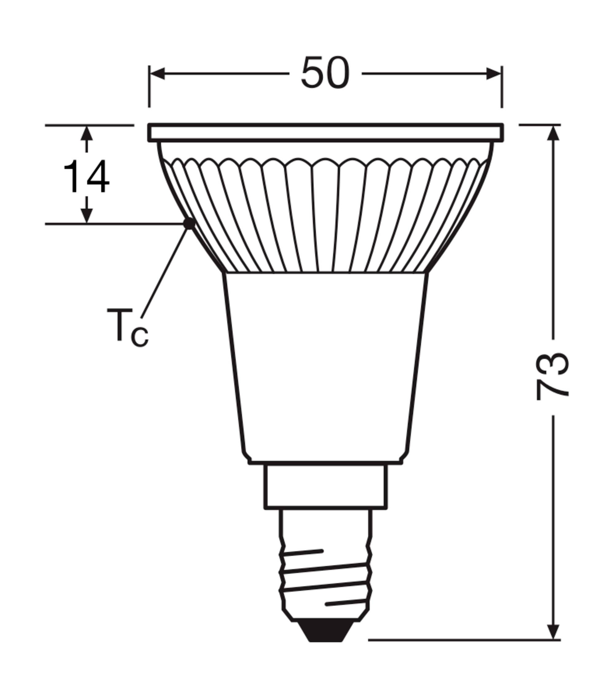 OSRAM HOMELIGHTING 4058075433144 LED EEK F (A - G) E14 Reflektor 4.8W = 50W Warmweiß (Ø x L) 50mm x 73mm 1St.