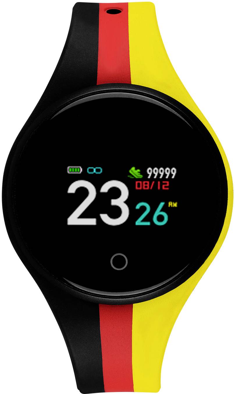 X-WATCH EuroChamp Smartwatch 24 mm Schwarz, Rot, Gold