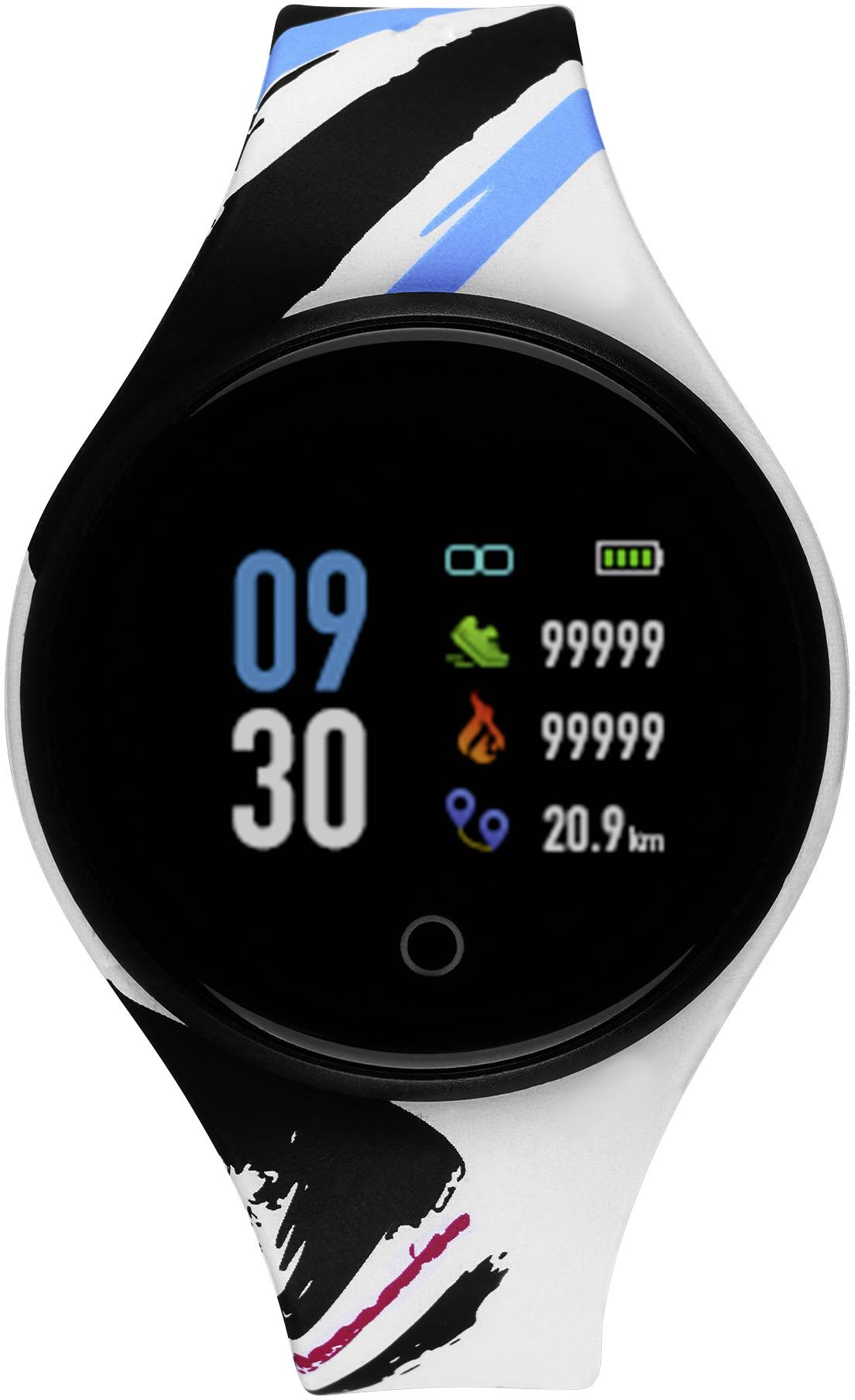 X-WATCH EuroChamp Smartwatch 24 mm Schwarz, Rot, Gold