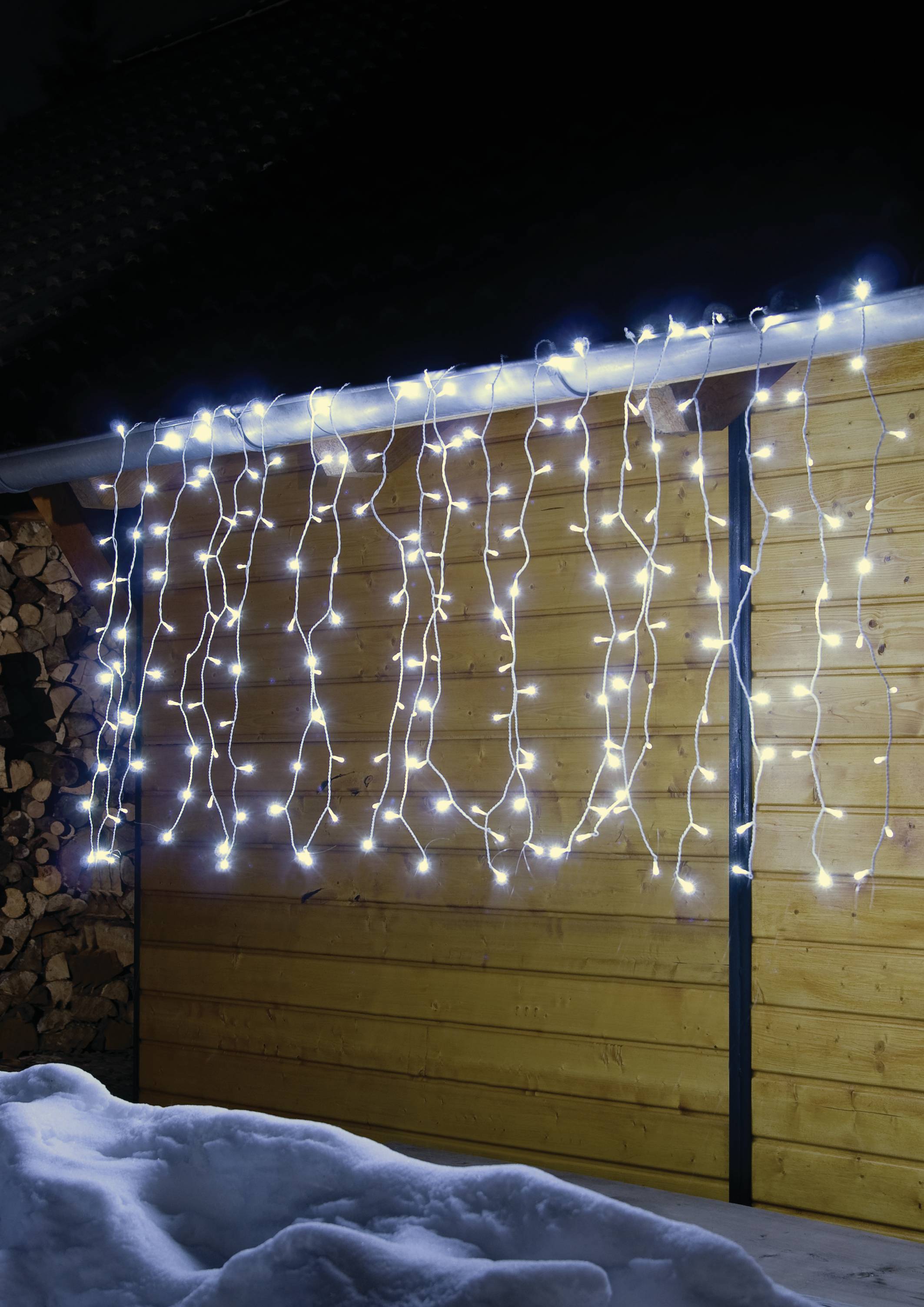 Hellum LED Lichtervorhang-System-Erweiterung Warmweiß