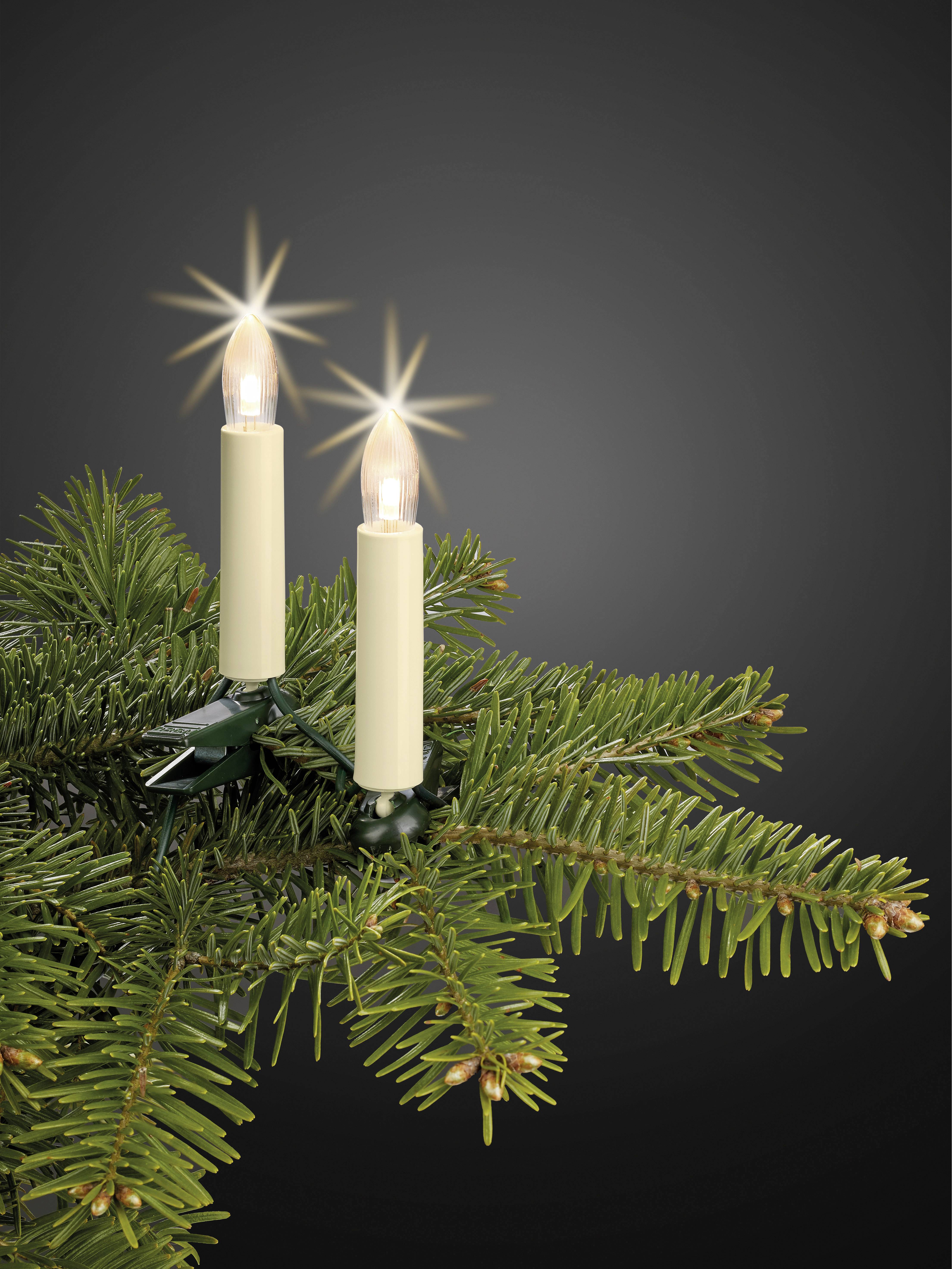 Hellum LED Lichterketten-System Kerze Lichterkette Warmweiß