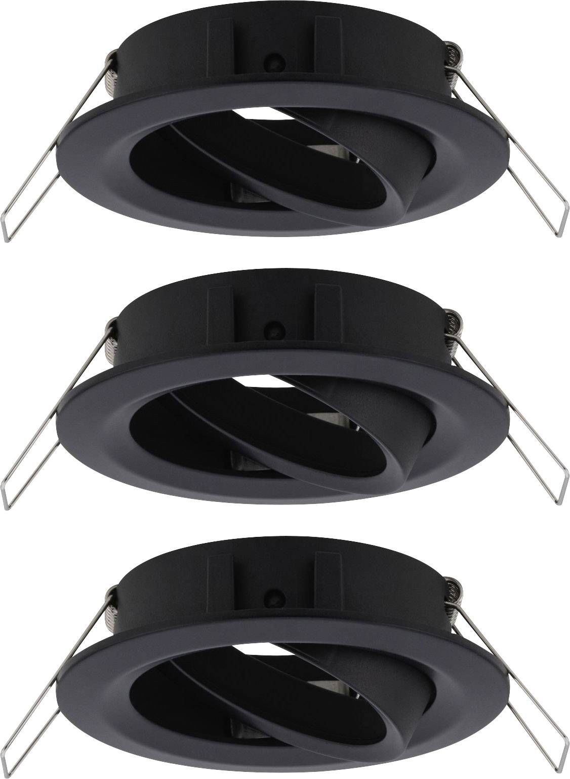Paulmann 92487 EBL Choose Einbauring 3er Set 10W Schwarz (matt)