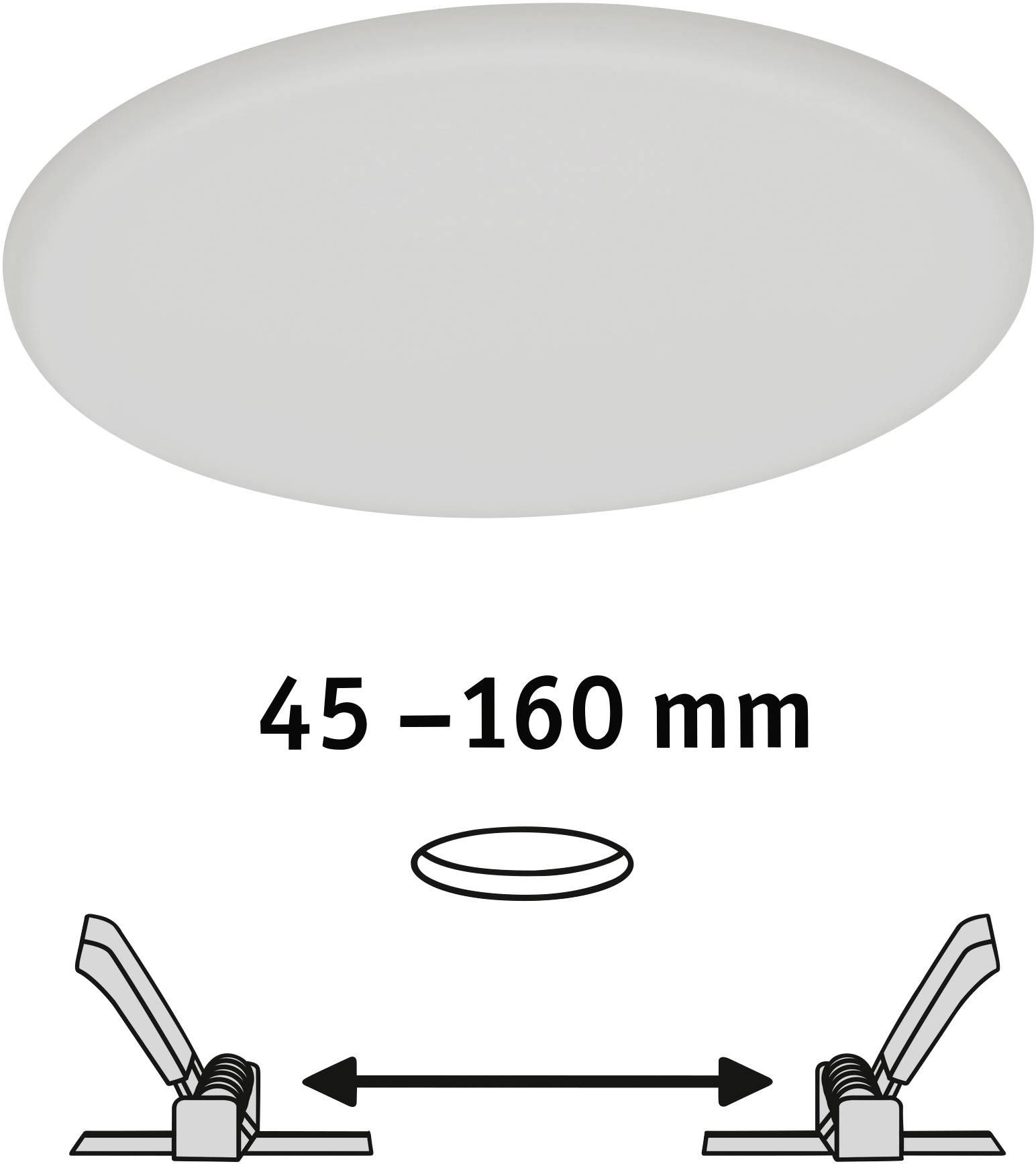 Paulmann 92392 EB Panel Veluna VariFit LED-Einbauleuchte 17.50 W Satin