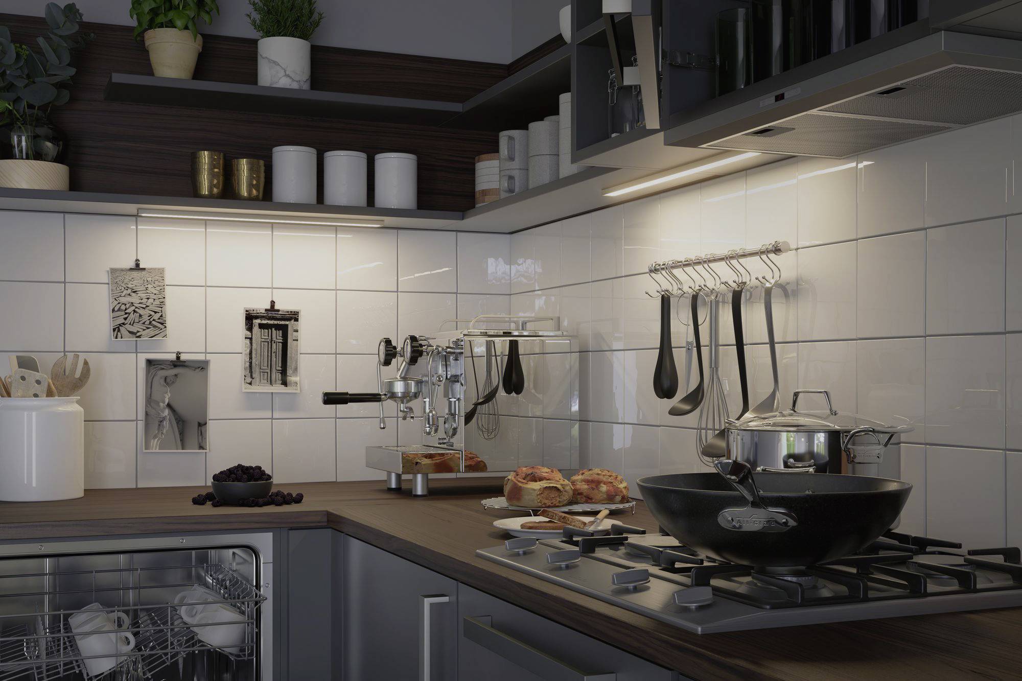 Paulmann CC Barre Unterbauleuchte 6.50W Warmweiß Chrom