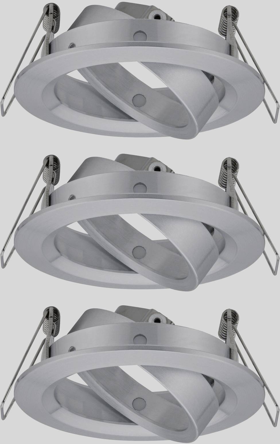 Paulmann 92490 EBL Choose Einbauring 3er Set 10W Aluminium (gedreht)