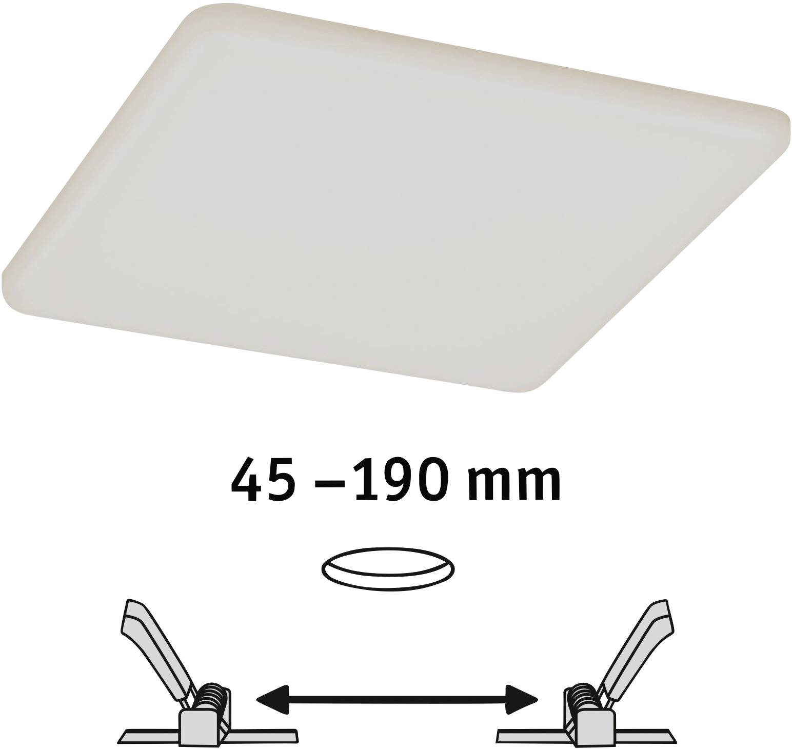 Paulmann 92395 EB Panel Veluna VariFit LED-Einbauleuchte 17W Satin