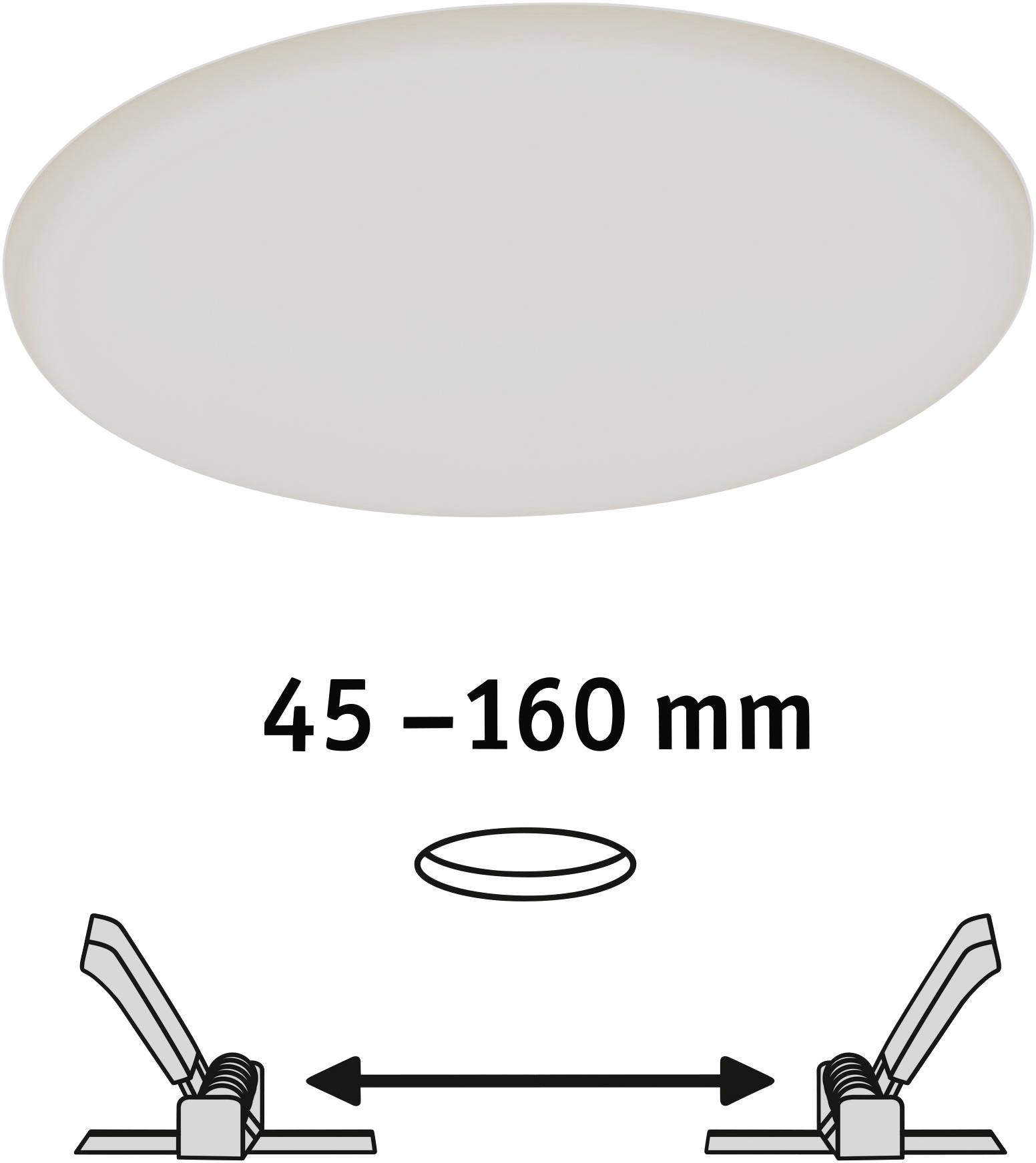 Paulmann 92389 EB Panel Veluna VariFit LED-Einbauleuchte 17W Satin