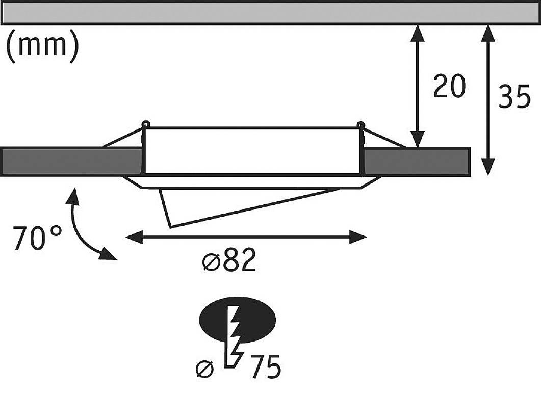 Paulmann 92985 EBL 3stepdim LED-Einbauleuchte 3er Set 4.8 W Weiß