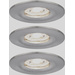 Paulmann 94301 EBL Nova mini Coin LED-Einbauleuchte 3er Set 4 W Eisen
