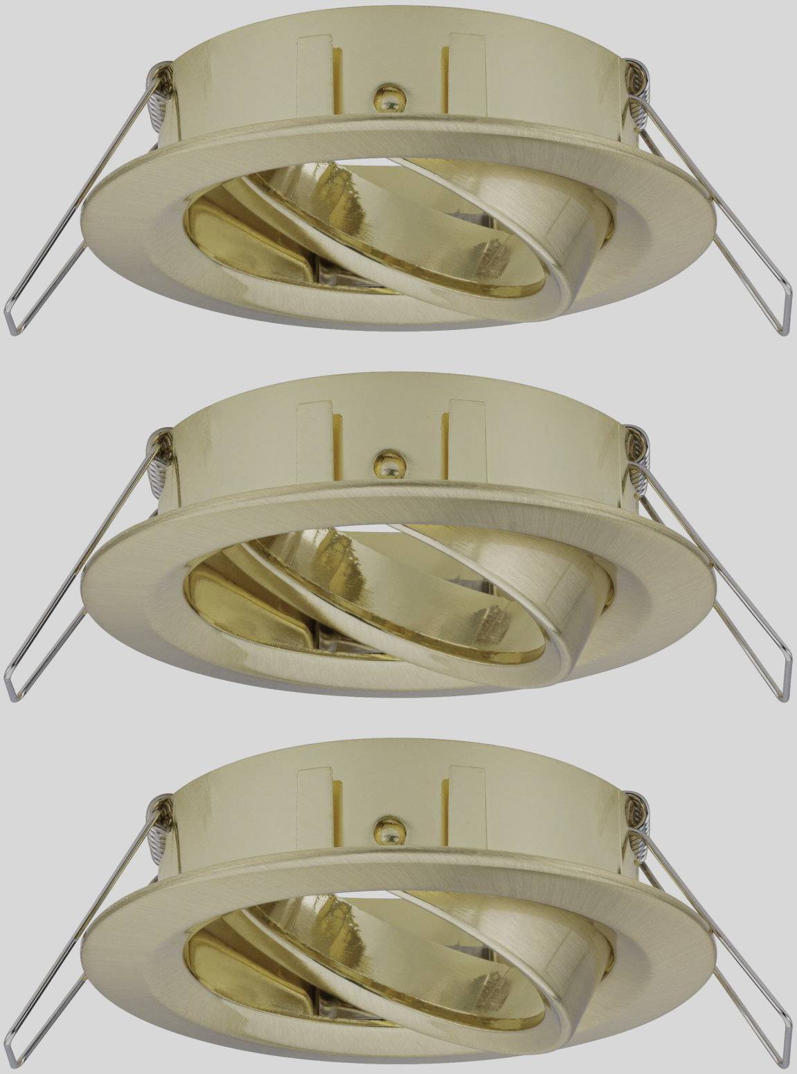 Paulmann 92489 EBL Choose Einbauring 3er Set 10 W Messing (gebürstet)