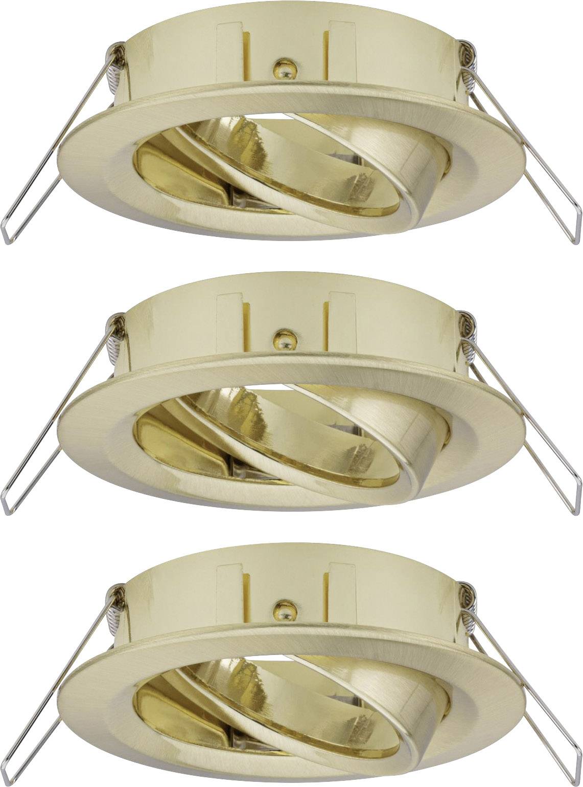 Paulmann 92489 EBL Choose Einbauring 3er Set 10W Messing (gebürstet)