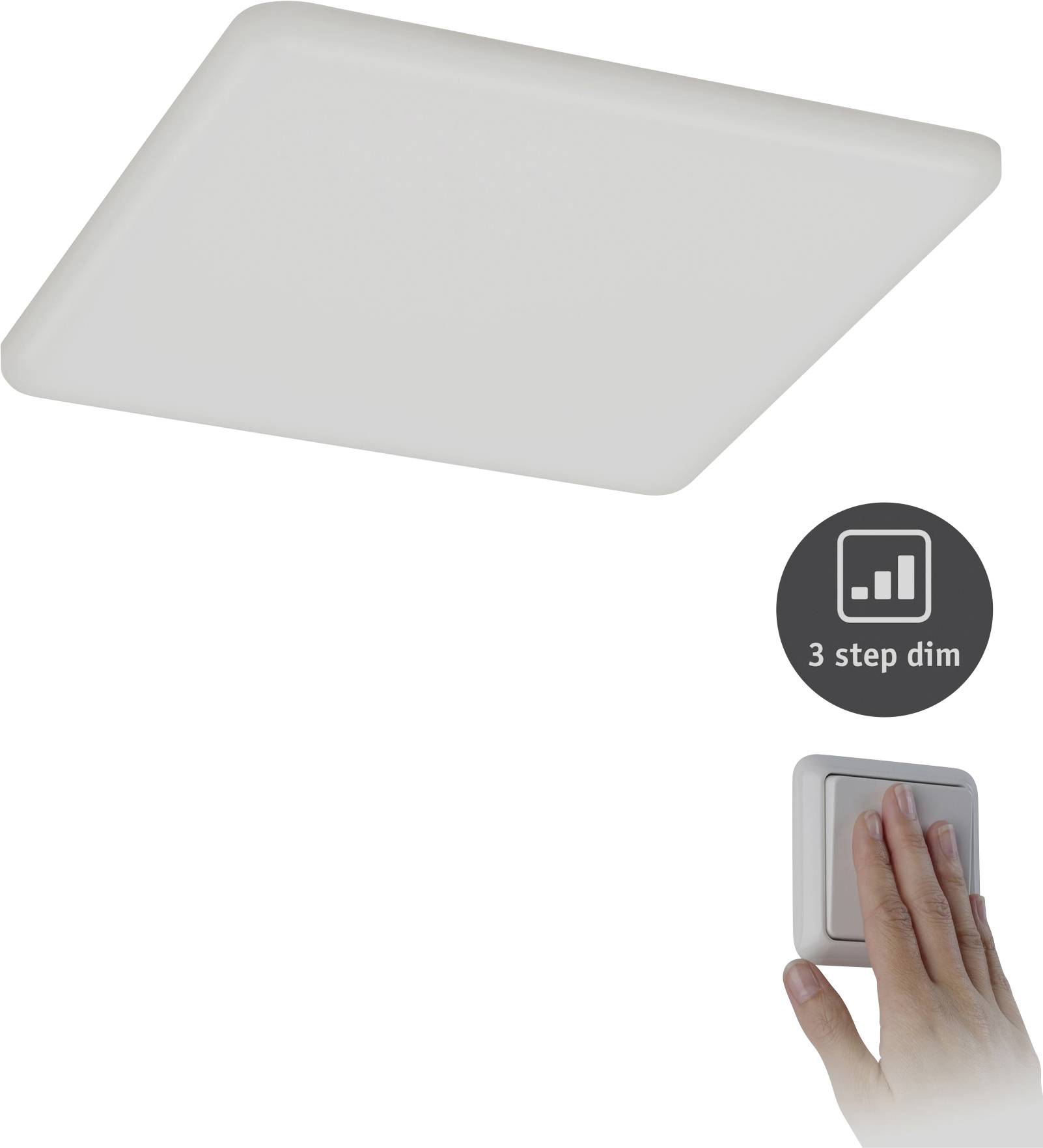 Paulmann 93065 EB Panel Veluna VariFit LED-Einbauleuchte 17.50W Satin