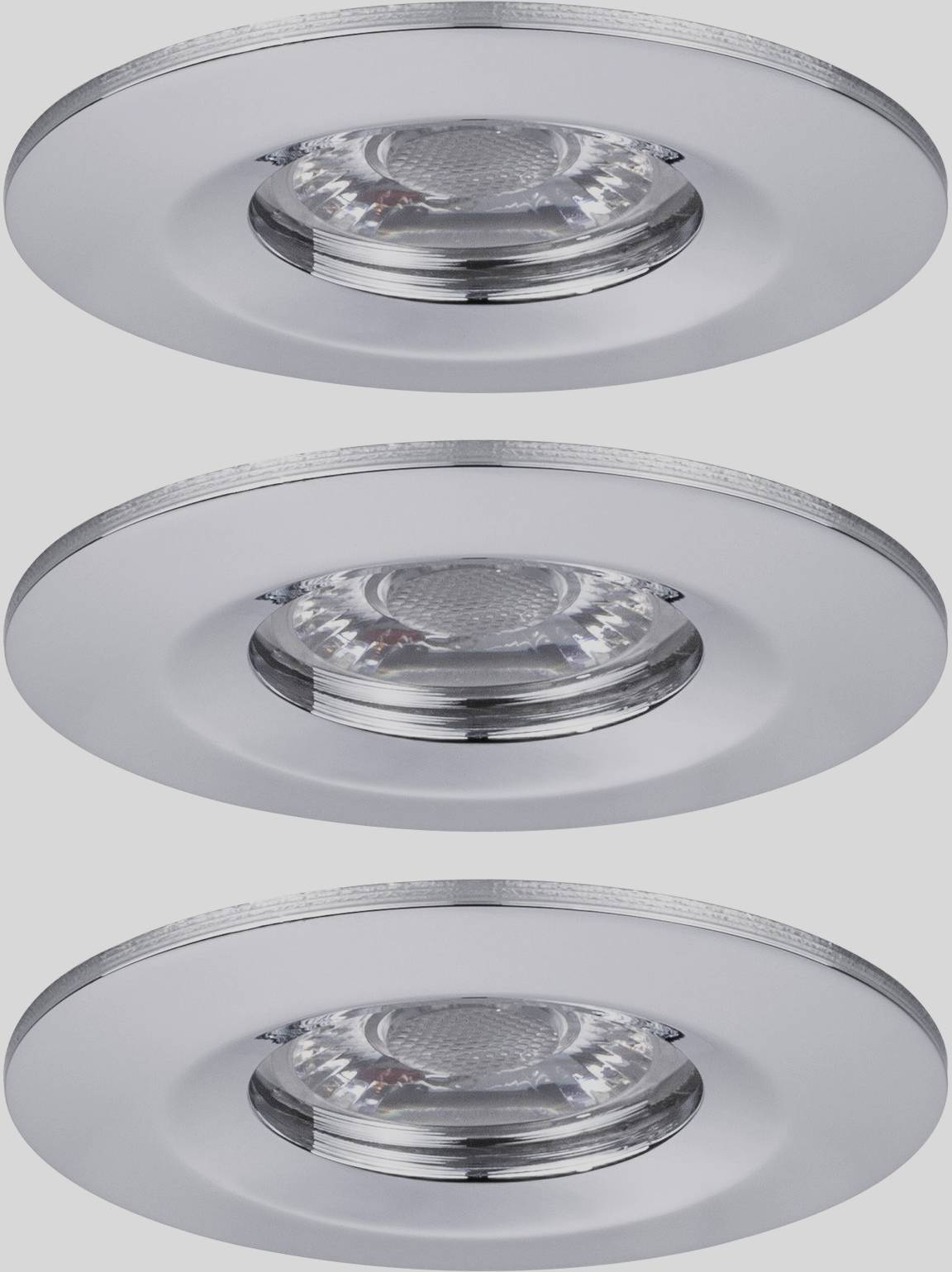 Paulmann 94303 EBL Nova mini Coin LED-Einbauleuchte 3er Set 4W Chrom
