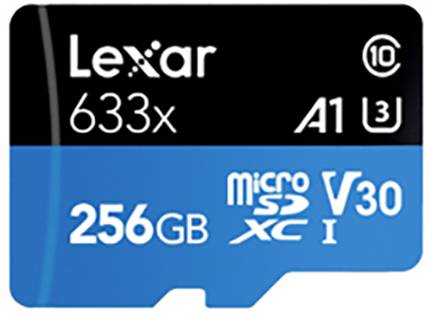 Lexar High Performance - Flash-Speicherkarte - 256 GB - A1 / Video Class V30 / U