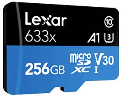 Lexar High Performance - Flash-Speicherkarte - 256 GB - A1 / Video Class V30 / U