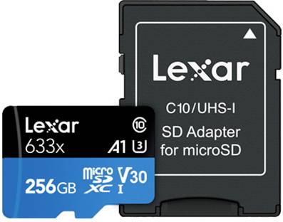Lexar High Performance - Flash-Speicherkarte - 256 GB - A1 / Video Class V30 / U