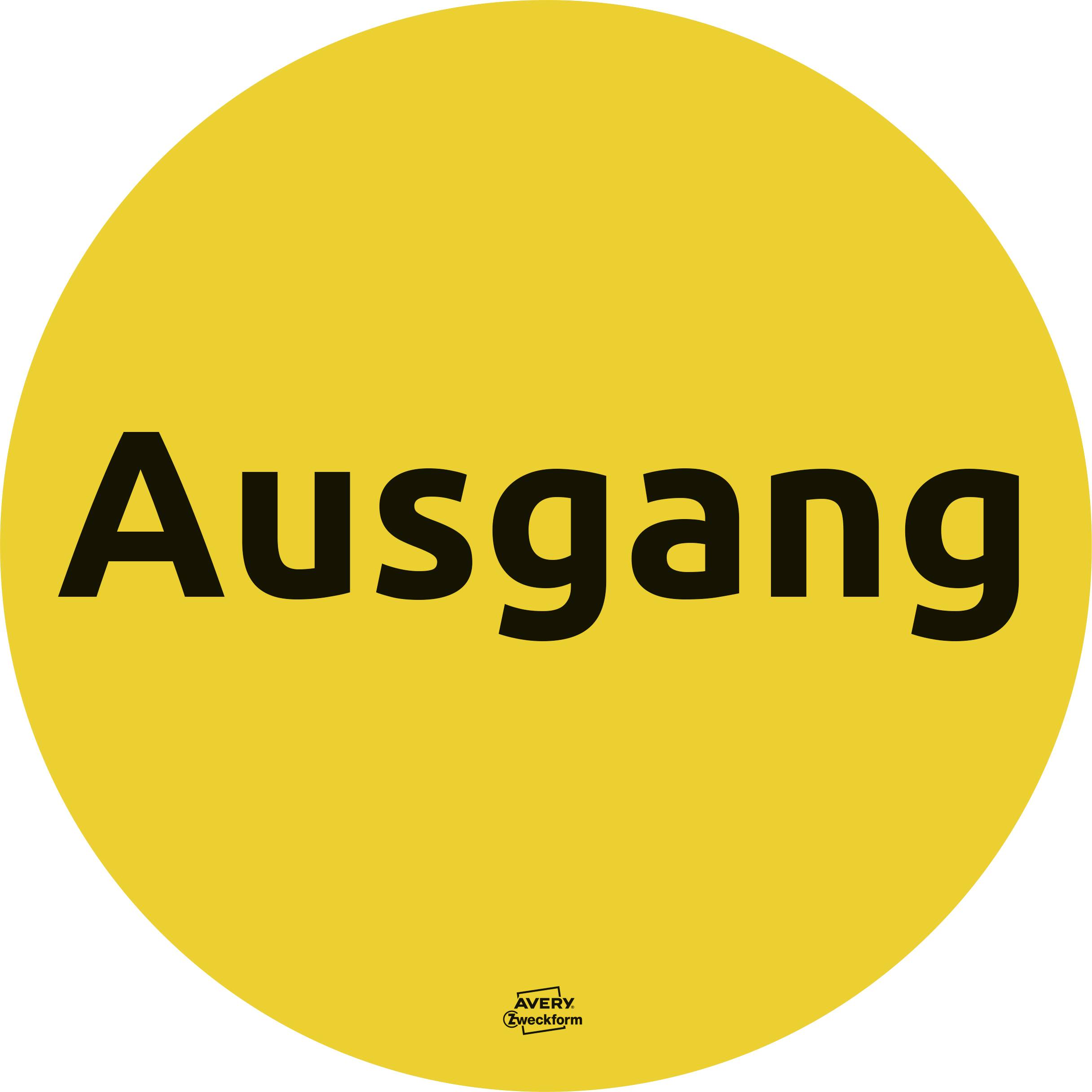 Avery-Zweckform 49402 Hinweisschild Ausgang, Eingang, Pfeil Folie selbstklebend (Ø) 20 mm 20 mm 12 St.