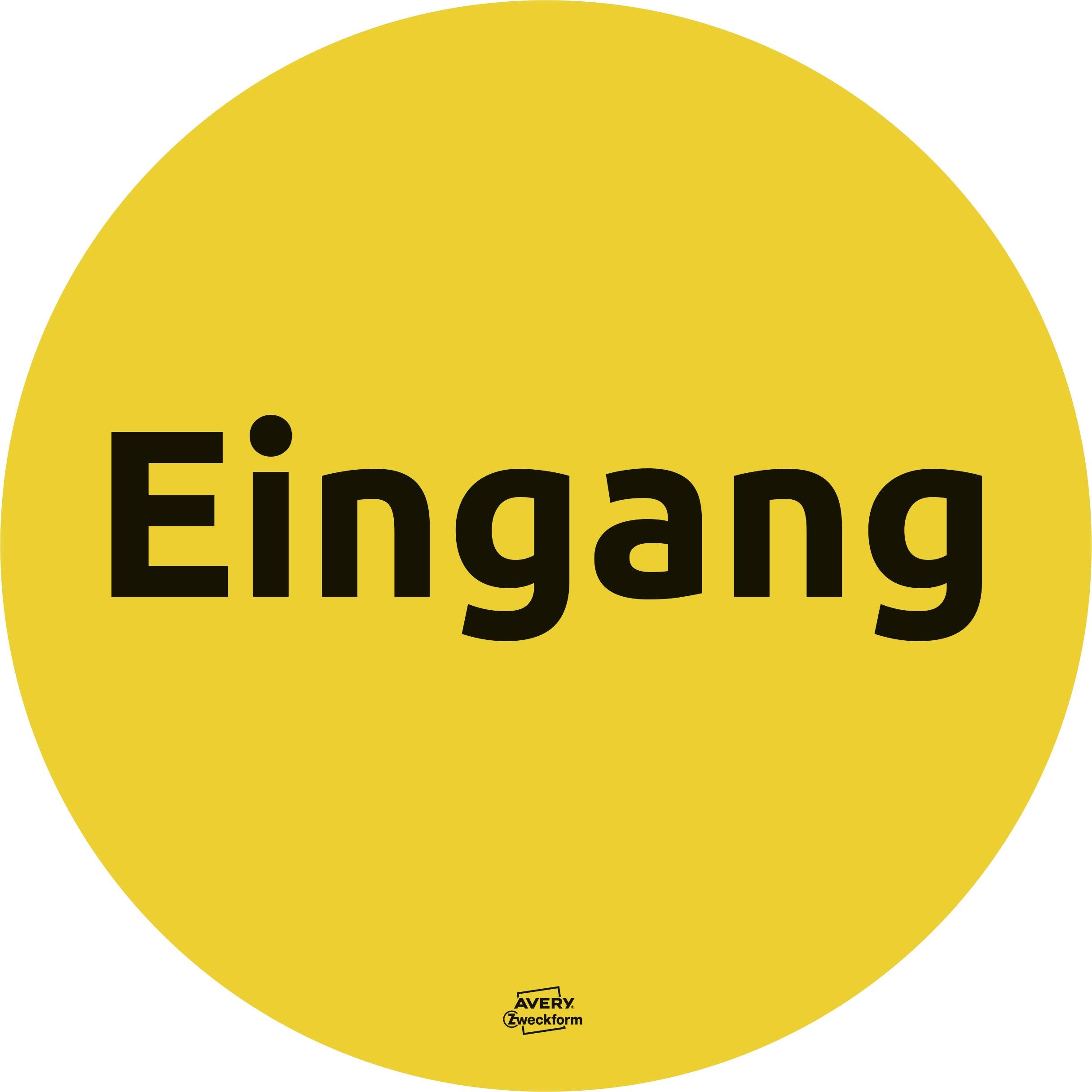Avery-Zweckform 49402 Hinweisschild Ausgang, Eingang, Pfeil Folie selbstklebend (Ø) 20 mm 20 mm 12 St.