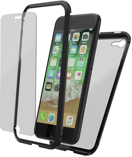 Hama 188765 Backcover Apple iPhone 8 Schwarz, Transparent