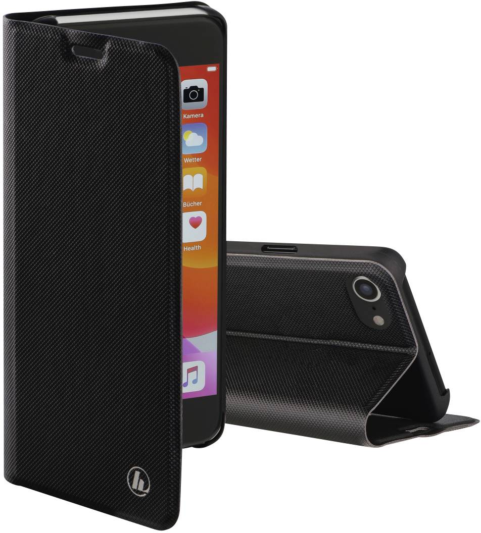 Hama "Slim Pro" Booklet Apple iPhone SE (2te 2020), iPhone SE (3te 2022) Schwarz Standfunktion, Handy Flip Case 00188773