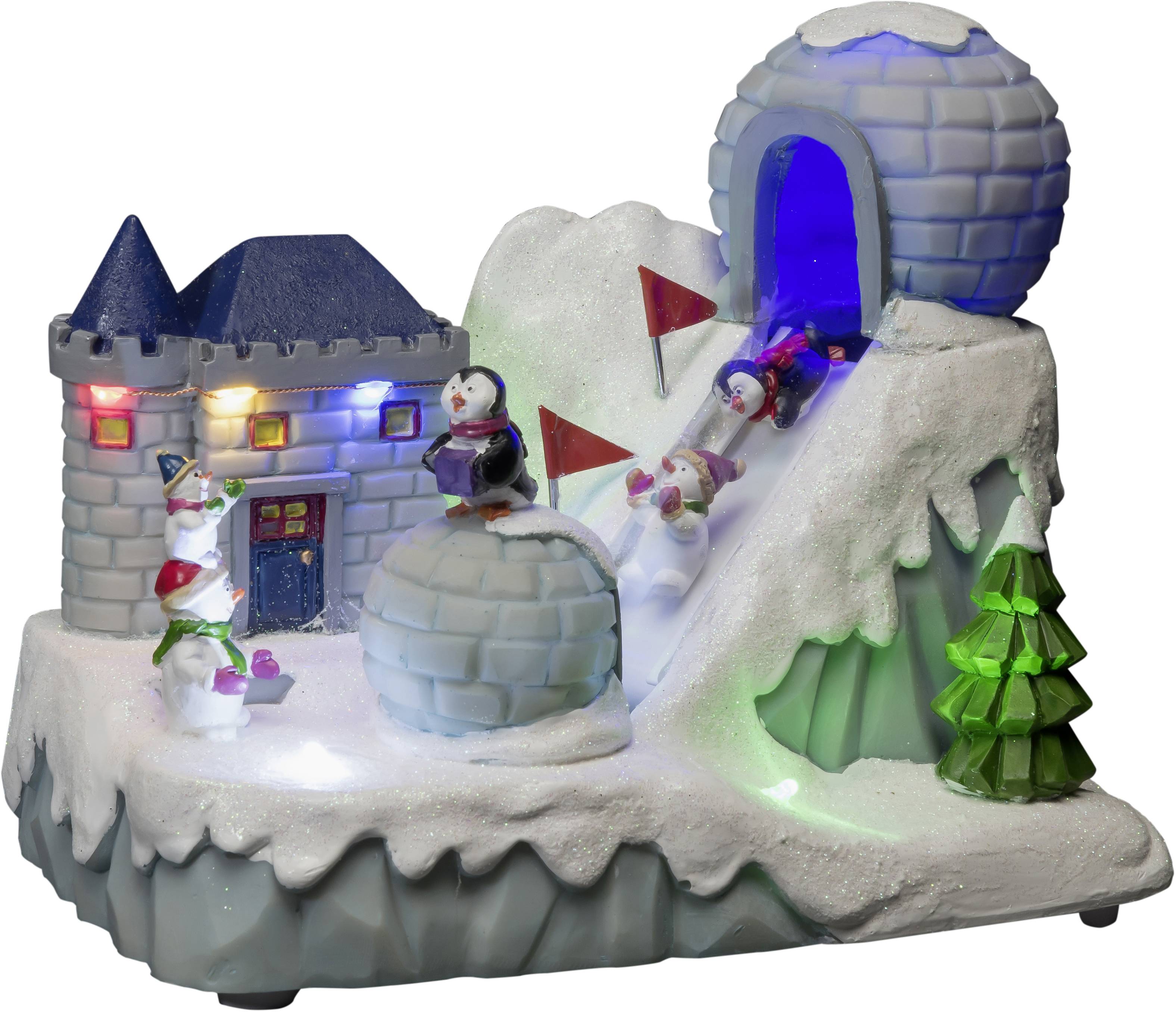 Konstsmide 4228-000 LED-Szenerie Skipiste Warmweiß, Mehrfarbig LED Mehrfarbig mit Schalter