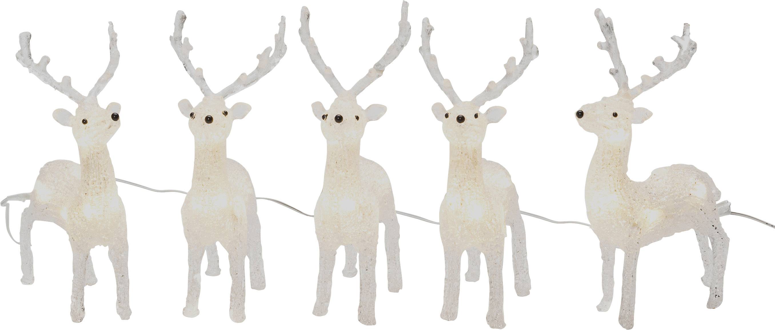 Konstsmide 6288-103 Acryl-Figur EEK: F (A - G) Rentier Warmweiß LED Klar