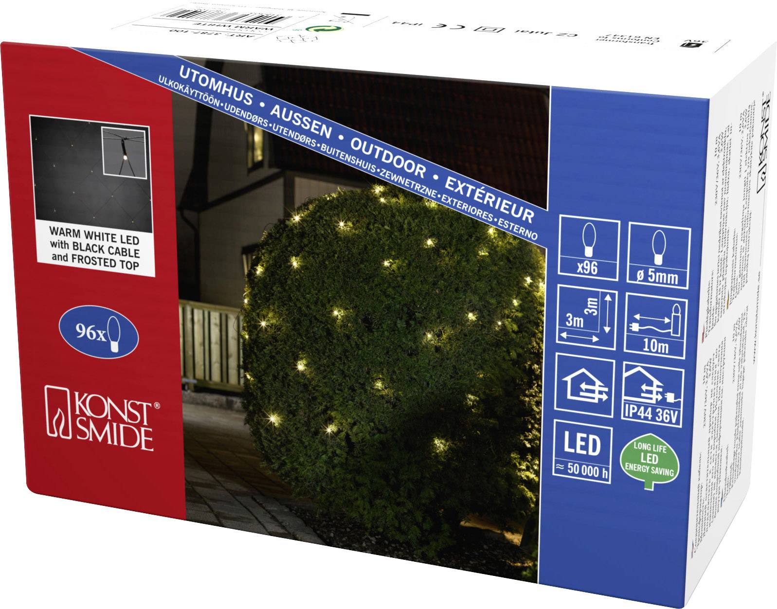 Konstsmide 3787-100 Lichternetz Außen EEK: G (A - G) netzbetrieben Anzahl Leuchtmittel 96 LED Beleu