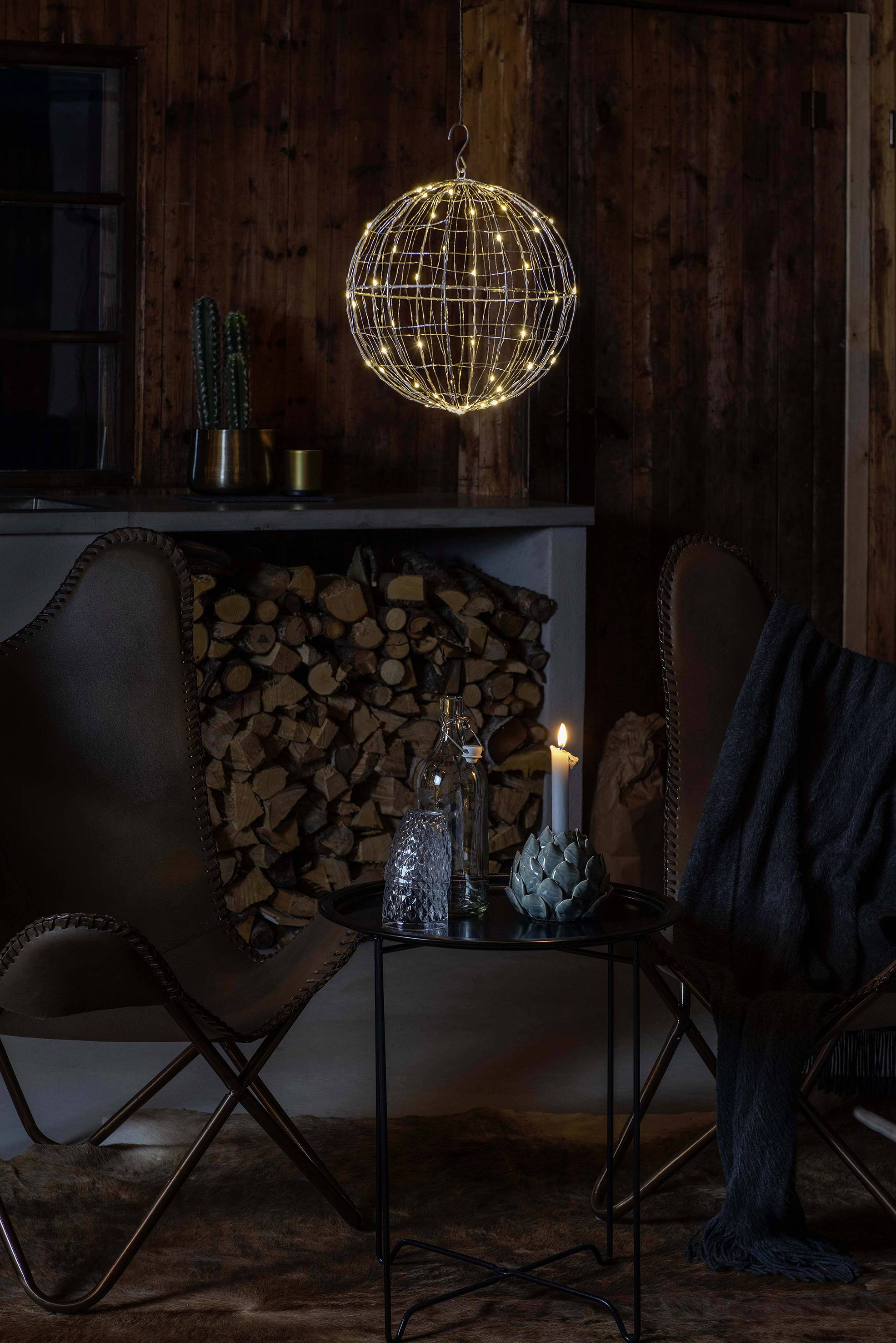 Konstsmide 1794-333 LED-Fensterbild Ball Warmweiß LED Silber EEK: G (A - G)