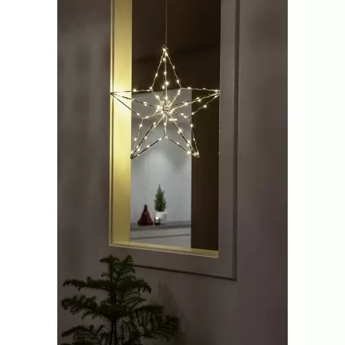 Konstsmide 1802-993 Türkranz mit Beleuchtung Stern Bernstein LED Silber EEK: G (A - G) Konstsmide 1802-993 Türkranz mit Beleuchtung Stern Bernstein LED Silber EEK: G (A - G)