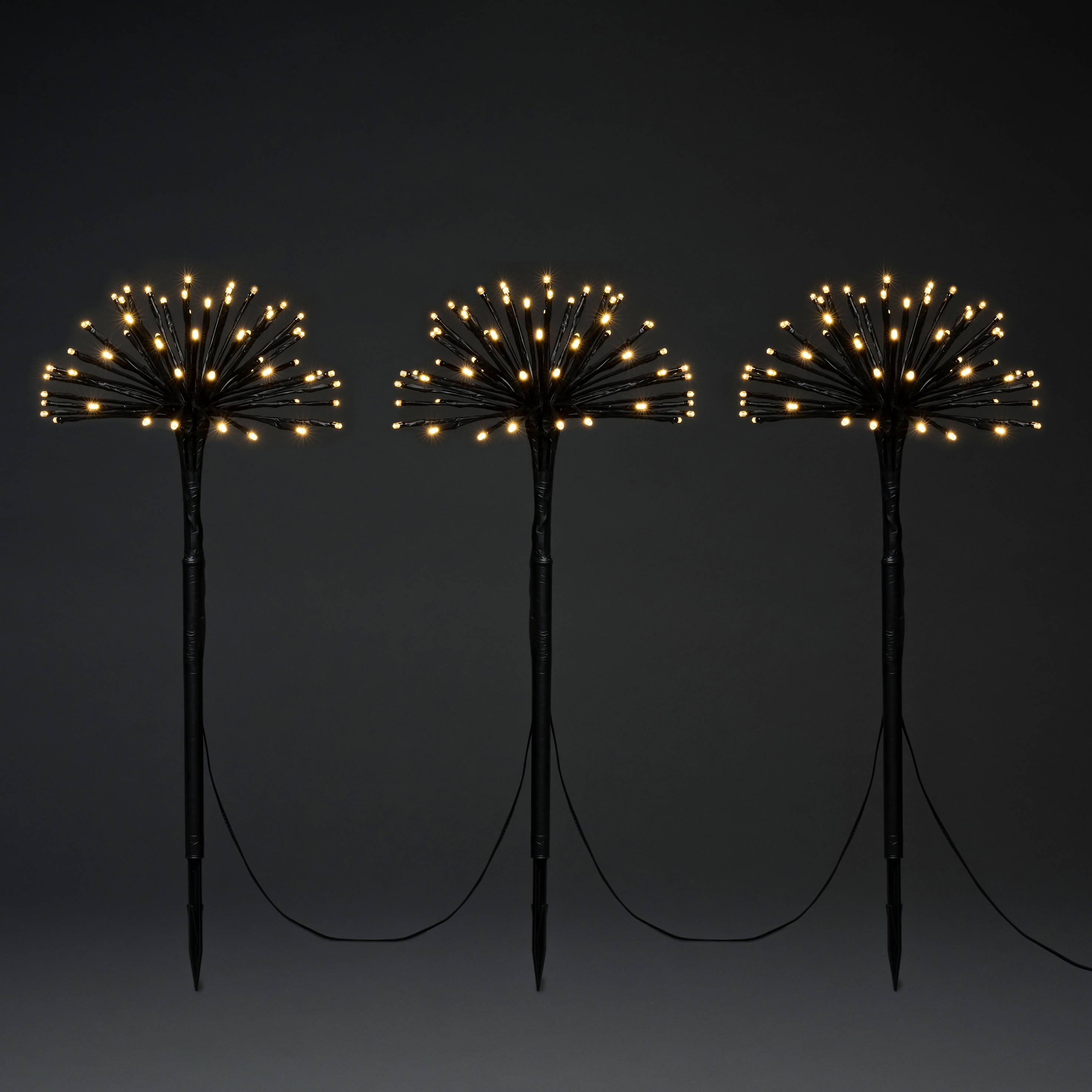 Konstsmide 4467-800 Außen-Dekobeleuchtung 3er Set EEK: F (A - G) LED LED fest eingebaut Schwarz